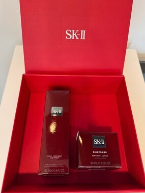 SK-II Skinpower Airy Milky Lotion 80mL + Facial Treatment Cleanser 109mL NEW